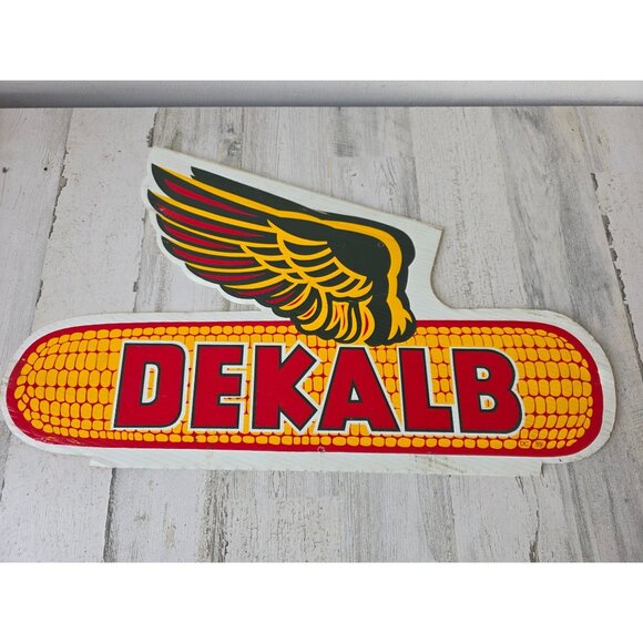 Dekalb seed corn sign vintage store hanging cardboard display - Picture 1 of 8